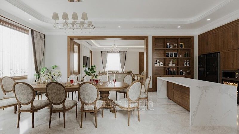 là sự lựa chọn tuyệt vời.
Mẫu bàn ăn gỗ óc chó có thiết kế tân cổ điển sang trọng là lựa chọn hoàn hảo.