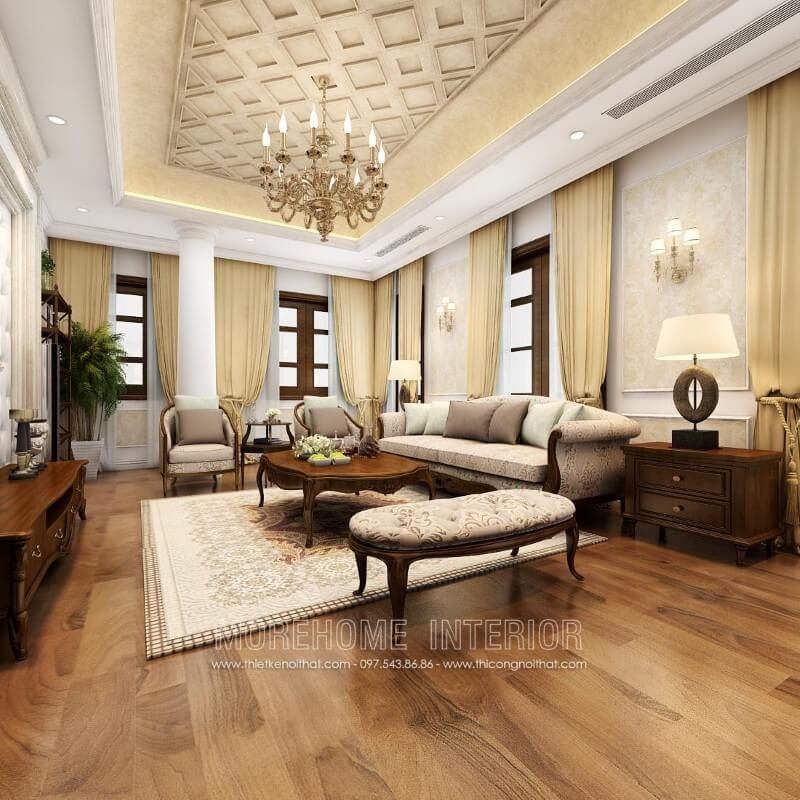 Tôi sẽ giúp gia đình bạn thêm sự sang trọng, đẳng cấp vào phòng khách của họ bằng cách thêm một mẫu Sofa tân cổ điển đẹp.